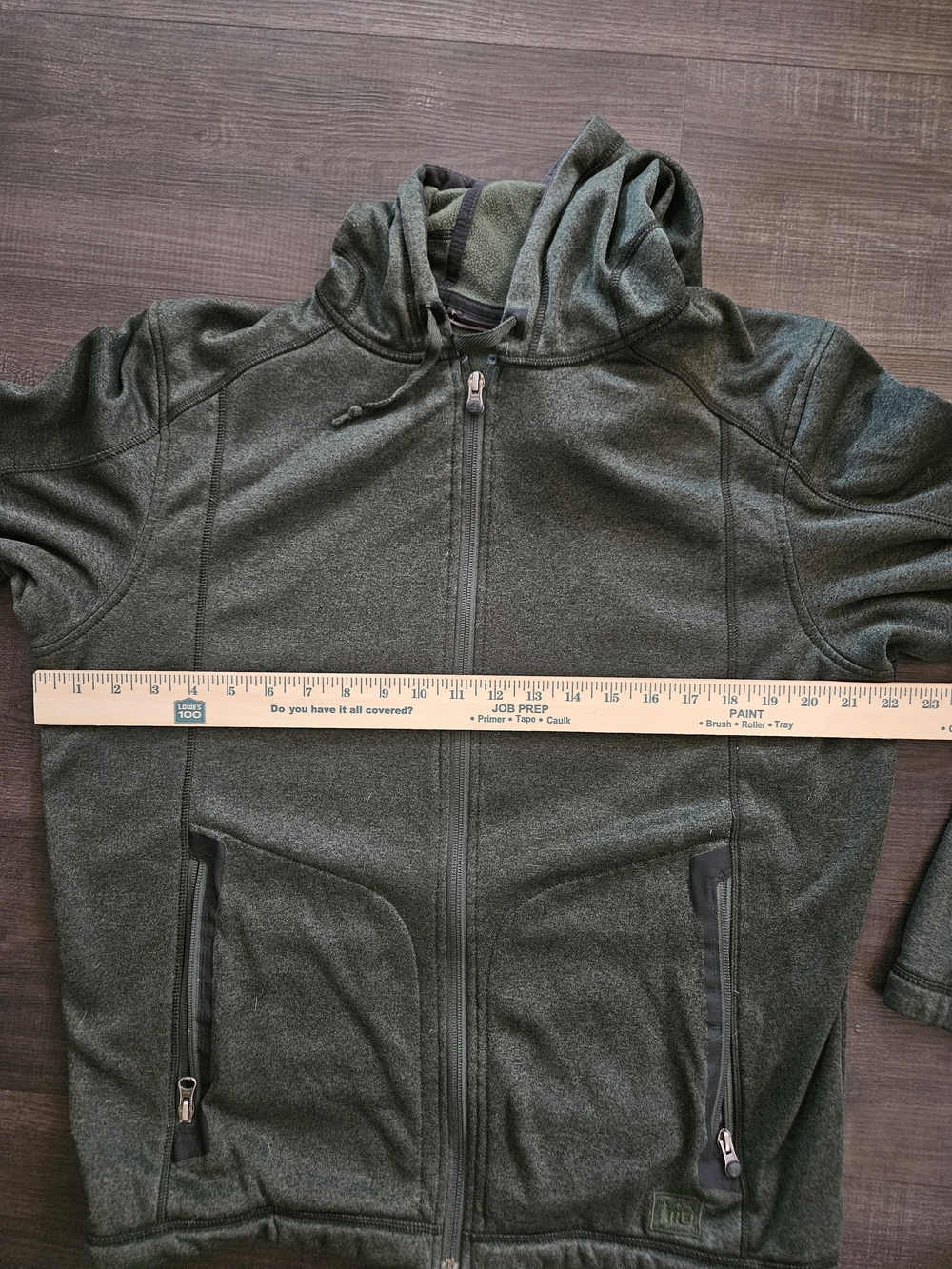REI Co-op Hood River Hoodie Polartec Thermal Pro Full Zip Fleece Green - Fits Wo - Picture 6 of 7